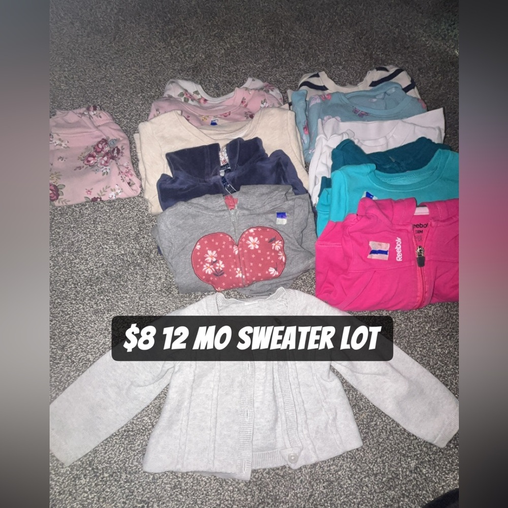 12 mo sweater lot